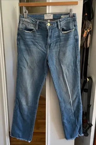 Frame Blue Le High Straight Leg Jeans