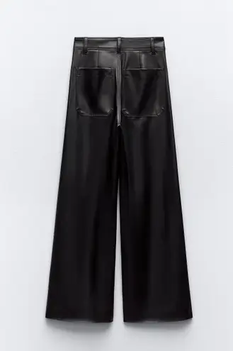 ZARA Leather Black Pants