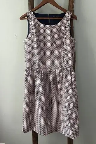 Brooks Brothers 346 Brook Brothers Geometric Print Sleeveless Dress - Career, Casual - Size 10