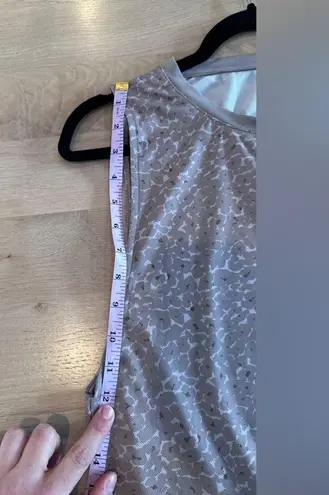 Varley Lagoda Womens Tennis Dress Taupe Cluster Leopard large