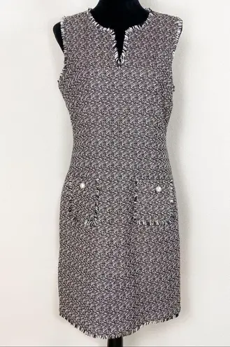 Karl Lagerfeld sleeveless tweed A line dress