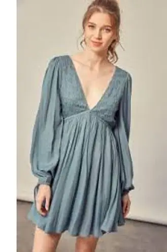 C'ISA Tie Back Babydoll Mini Dress GOTH WHIMSY FAIRY GRUNGE Size Medium M Plum Purple