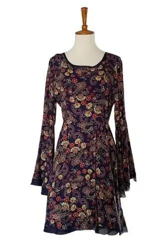 Aryeh Floral Dress Size Large Navy