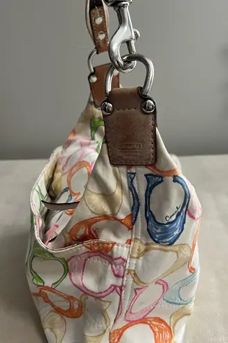 Coach 👜 Scribble Signature Multicolor Shoulder Bag & Wallet Set