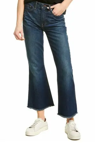 Veronica Beard Sandi Cropped Flare High Rise Jeans in Dark Vintage Wash Size 28