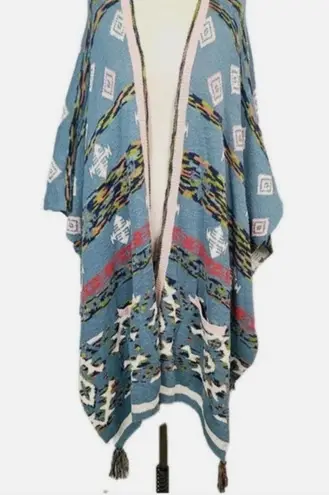 Sundance  Sweater Wrap Poncho Size Medium Large Aztec Tribal Print Loungewear - Image 1