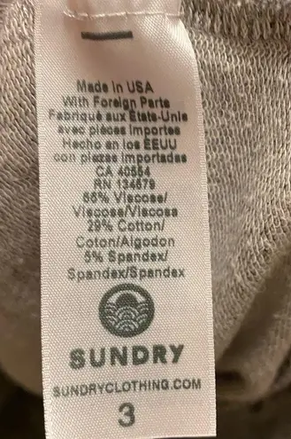 Sundry Heather Grey Camo Print Sweatshirt Size 3(L)