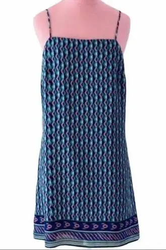 Maeve ANTHROPOLOGIE Silk Geometric Slip Dress