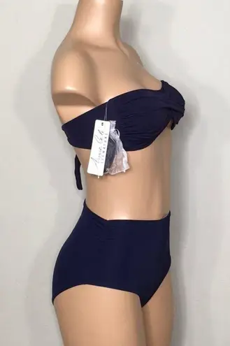 Anne cole  multi-way navy bikini. S/XS. NWT