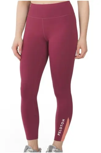 Peloton Maroon Burgundy High Rise Leggings Ankle Length Activewear Size XSe
