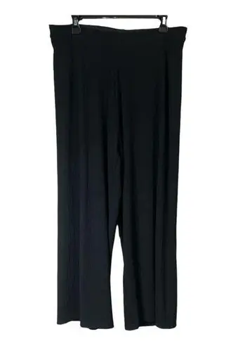 Zac and Rachel Black, wide flowy ribbed leg pants size Large