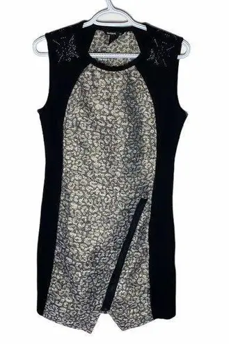 Desigual Heli leopard print metallized sleeveless dress sz L
