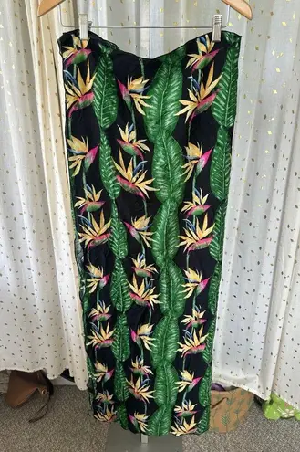 Hula Bay Hawaiian Tropical Leaves Birds Of Paradise Sarong Pareu One Size Size undefined