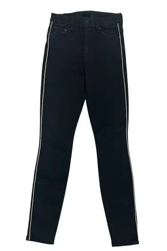 Mother High Waisted Looker Not Guilty One Liner Skinny Jeans Black Women Size 26