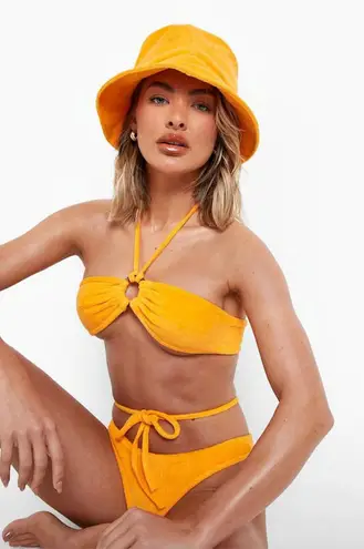 Boohoo Towelling Bikini Set