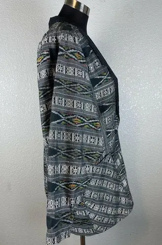 Vintage Thai Silk Handmade Art to Wear Jacket Oversized One Size 100% Silk Aztec