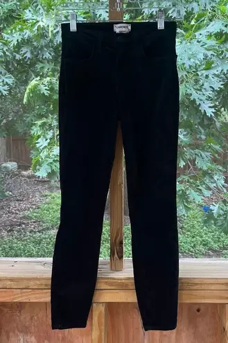 L'Agence  Margot High Rise Skinny Jeans Black Velvet Size 22 Waist