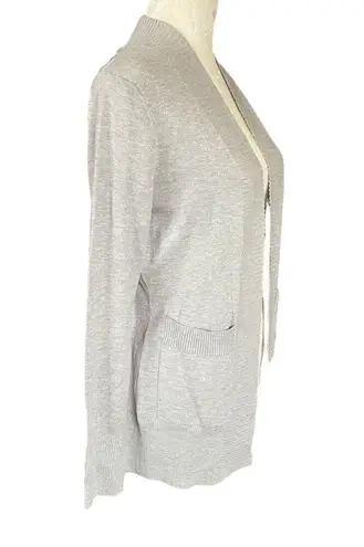 Folunsi women's medium light gray long sleeve stretchy open cardigan sweater