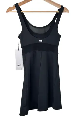 【ALO Yoga】AIRLIFT DOUBLE TROUBLE TENNIS DRESS Airlift Double Trouble Tennis Dress - Black | Alo Yoga