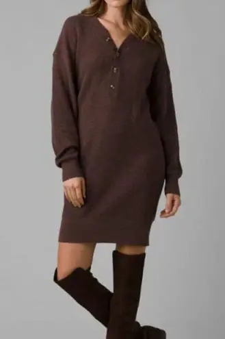 prAna NWT Milani Henley Dress in Clove - Size Extra Small
