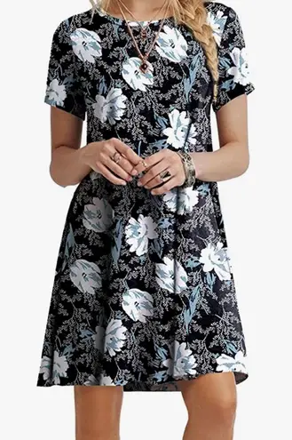 Popyoung - Short Sleeve Floral Dress
