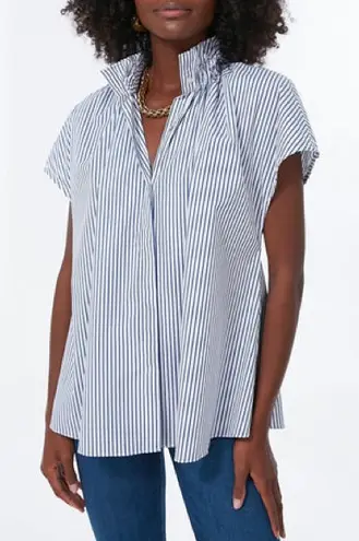 Tuckernuck POMANDER PLACE Blue Stripe Rae Blouse size xxl