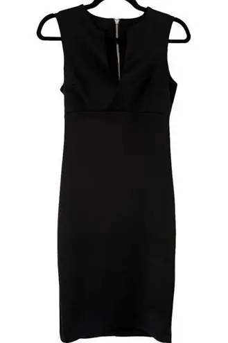 Kardashian Kollection Black Knee Length Sleeveless Sheath Dress Size Small