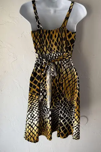 Pretty Young Thing Dress Y2k Small Sleeveless V Neck Babydoll Going Out Retro Yellow