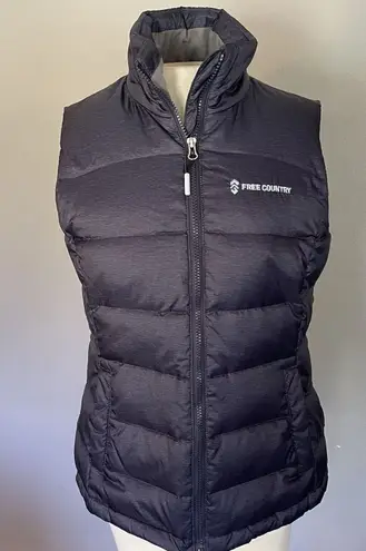 Free Country Puffer Vest Women S Down Filled Blue Full Zip Packable Outdoor Ski