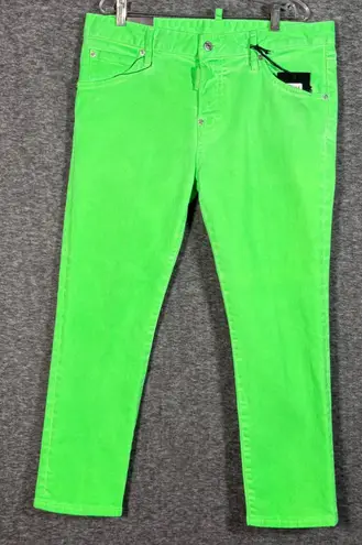 DSQUARED2 Cool Girl Cropped Jeans Neon Green Womens IT 40 US 4