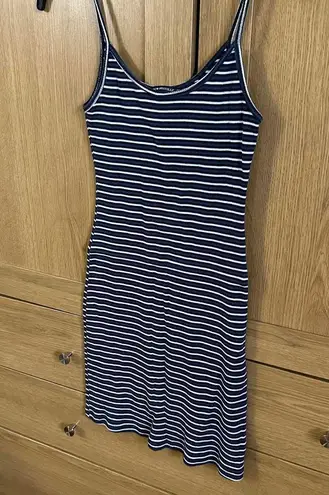 Brandy Melville Women's  Navy Striped Bodycon Dress