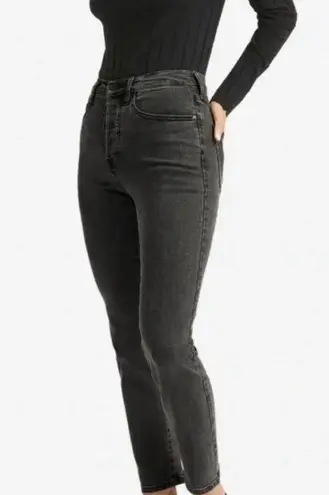 Everlane Black High Rise Slim Straight Cigarette Ankle Jean