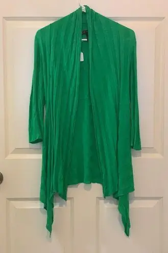 INC International Concepts Green Cardigan Sweater Size