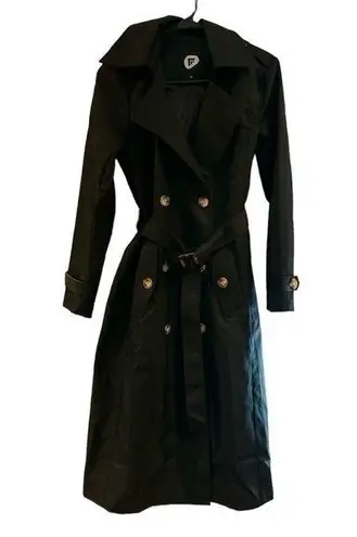 Poonyfresh Women's Waterproof Long Trench Coat With Removable Hood