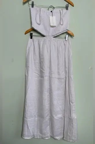 Faithfull the Brand TAYARI White MIDI DRESS Size 12