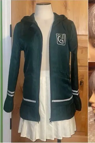 Chiaki Nanami Cosplay Anime Costume Jacket & Skirt EUC S w/ Pink Wig & Hair Clip Green