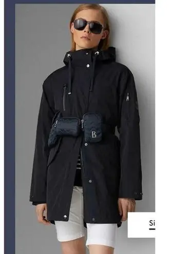 Vintage BOGNER Hooded black ladies ski jacket size medium