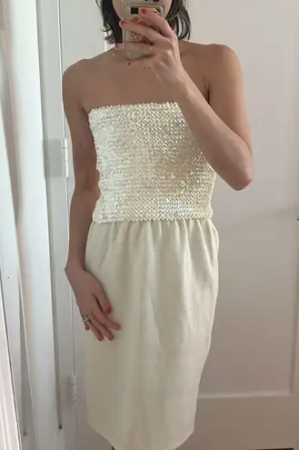 St. John Vintage 3 piece bandeau, skirt and cardigan set