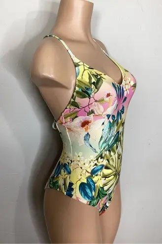 PilyQ New. PQ  floral one piece swimsuit. Small . Retails $149