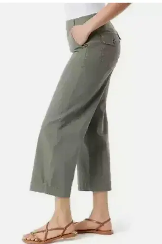 Gloria Vanderbilt Women's Wide Leg Cropped Green Pants NWOT