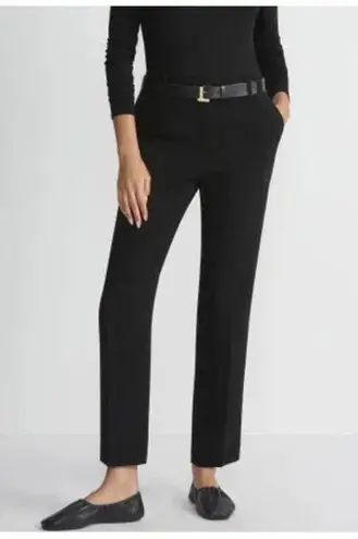 Lafayette 148 | Black Crepe Ankle Length Straight Leg Black Trousers | Size 4