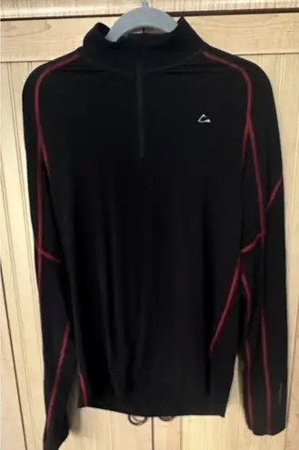 PARADOX Merino Women Small Black 1/4 Zip Dri Release Fresh Guard Thumbholes