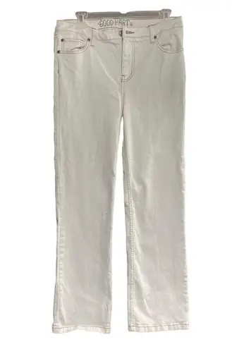 Matilda Jane GOOD HART Windsor Straight Crop Size 10 White Jeans Inseam:26”