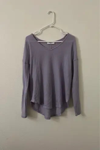 Double Zero Lilac Thermal Long Sleeve Sweater