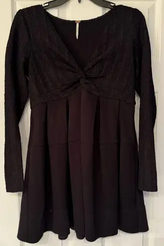 Free People  Vida Mini Dress Black Size Small