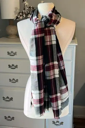 Red Camel  Scarf Plaid Black White Red Fashion Acrylic