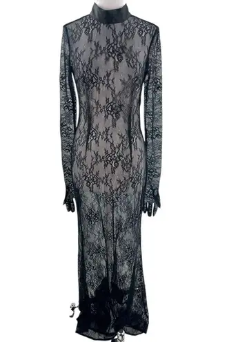 NWT Dolls Kill Unholy Majesty Masque Maxi Dress Set black sz M Size M