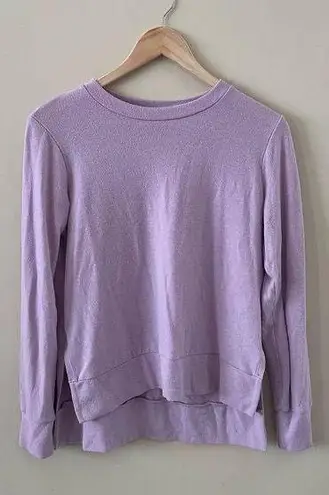 Beyond Yoga Lavender Side Slit Long Sleeve Pullover