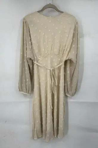 Chicwish Swiss Dot Dress Women Medium Cream Granolagirl Western Bohemian