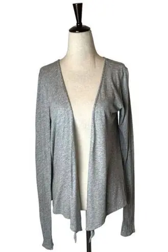 Calypso St. Barth  Sweater Women Medium Gray Cotton Blend Lightweight Cardigan